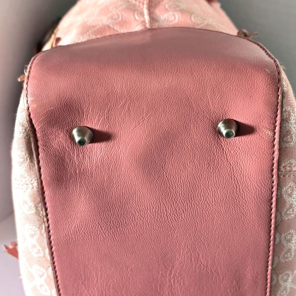 Anya Hindmarch Pink Bow Canvas and Leather Tote Bag - Picture 13 of 16